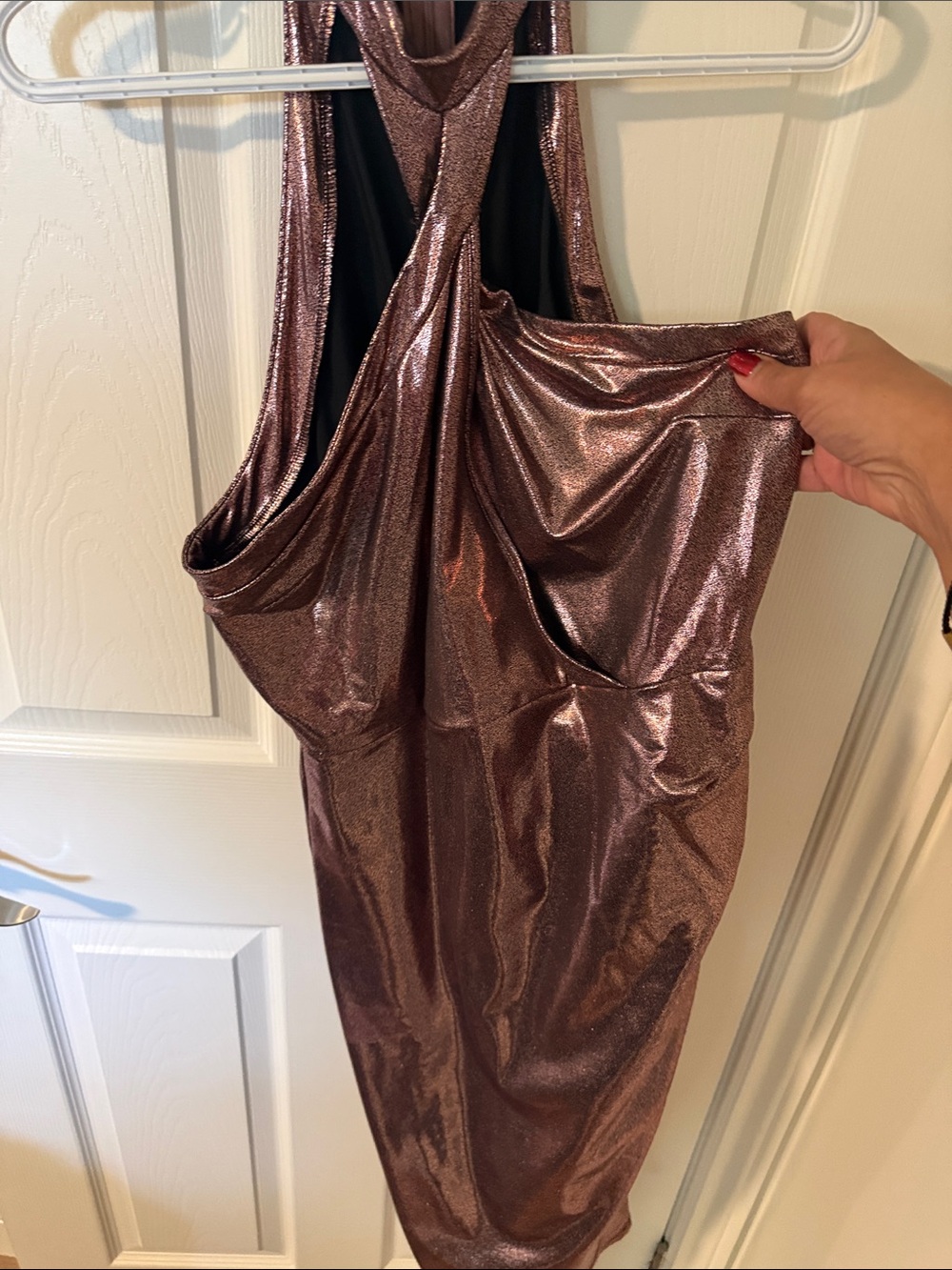 Metallic Rose Gold Tote Bag